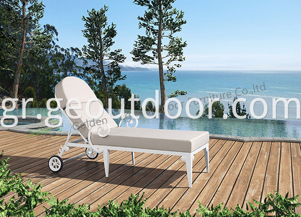 outdoor aluminium chaise lounge chair